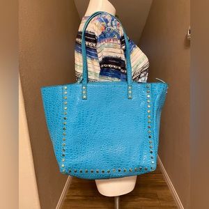 Nine West Blue Tote Bag Large